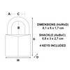 MASTER LOCK 2950EURD Padlock 50 mm Full Brass High Security