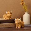 Resin Highland Cow Figurine Highlander Cow Ornaments Highland Cattle Statue