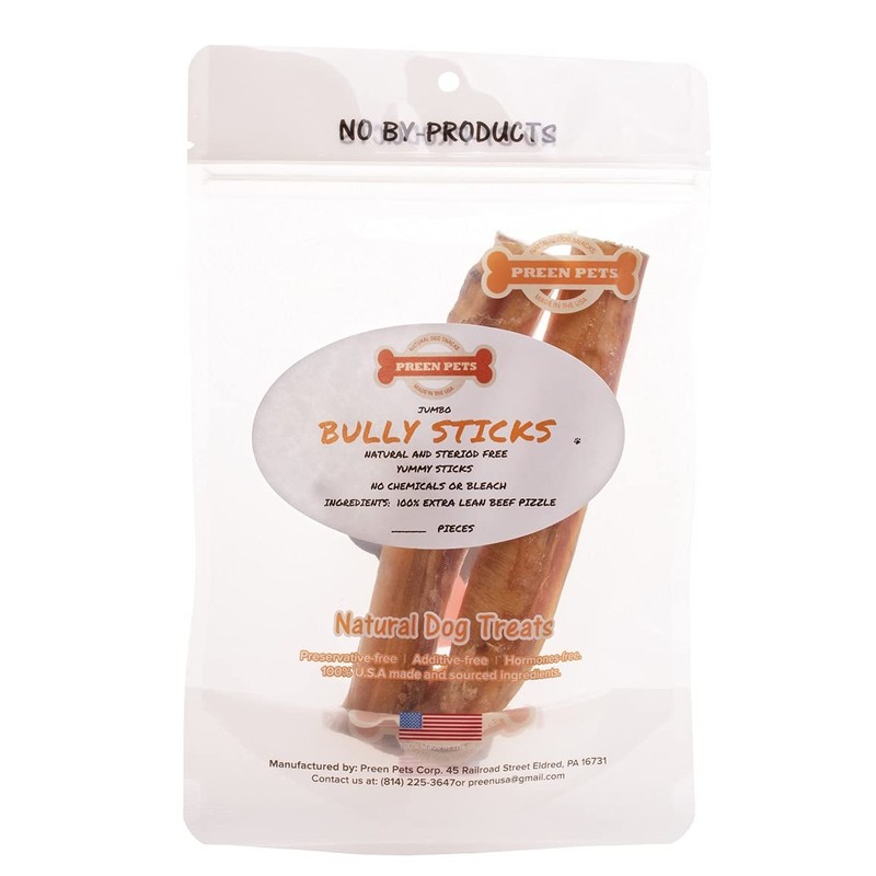 Preen Pets 6" Jumbo Bully Sticks (30 ct)