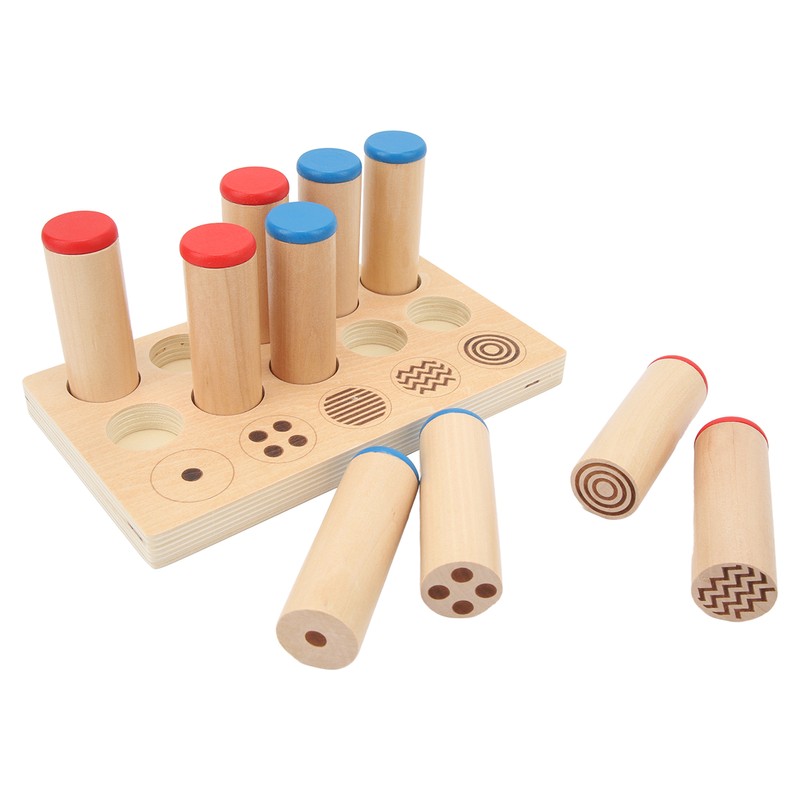Wooden Sound Cylinders Toy Sensory Integration Training Educational Sound Stick