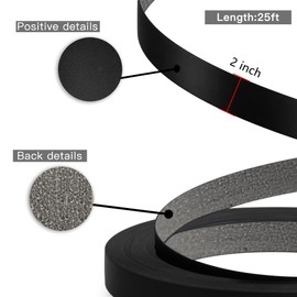 ZYJT Black Edge Banding, 2 inch x 25ft roll of Veneer Edge Banding -Pre-glued Flexible Edging, PVC Tape Banding on with Hot Melt Adhesive Easy Application for Cabinet Repair Furniture Restoration