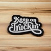 Keep on Tracking Embroidered Patch Iron on. Size 2x3.5 inches.