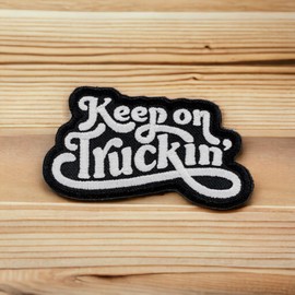 Keep on Tracking Embroidered Patch Iron on. Size 2x3.5 inches.