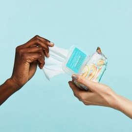 Pacifica Pacifica Beauty | Glowing Makeup Remover Wipes | Gycolic Acid, Coconut Water, Aloe Infused | Daily Cleansing + Exfoliating | Clean Skin Care | Plant Fiber Facial Towelettes | 4 Count | Vegan