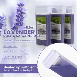 Roll on Wax Kit for Sensitive Skin Hair Removal - Roller for Women and Men - Legs, Arms, Back, Chest, Bikini Area