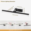 DESOOP Wireless Black Picture Lights for Wall Motion Activated, Motion