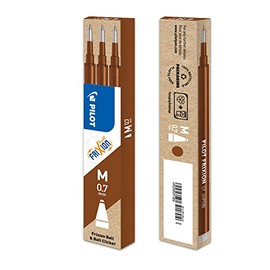 Pilot Frixion Ball Erasable Rollerball Refill (Pack Of 3) Brown Ink 0.7mm Tip