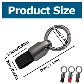 FFOFGFEM 3 PCS Car Key Chain Ring Clip Small Key Fob Holder Detachable Leather Car Keychain with Alloy Buckle for Men Women