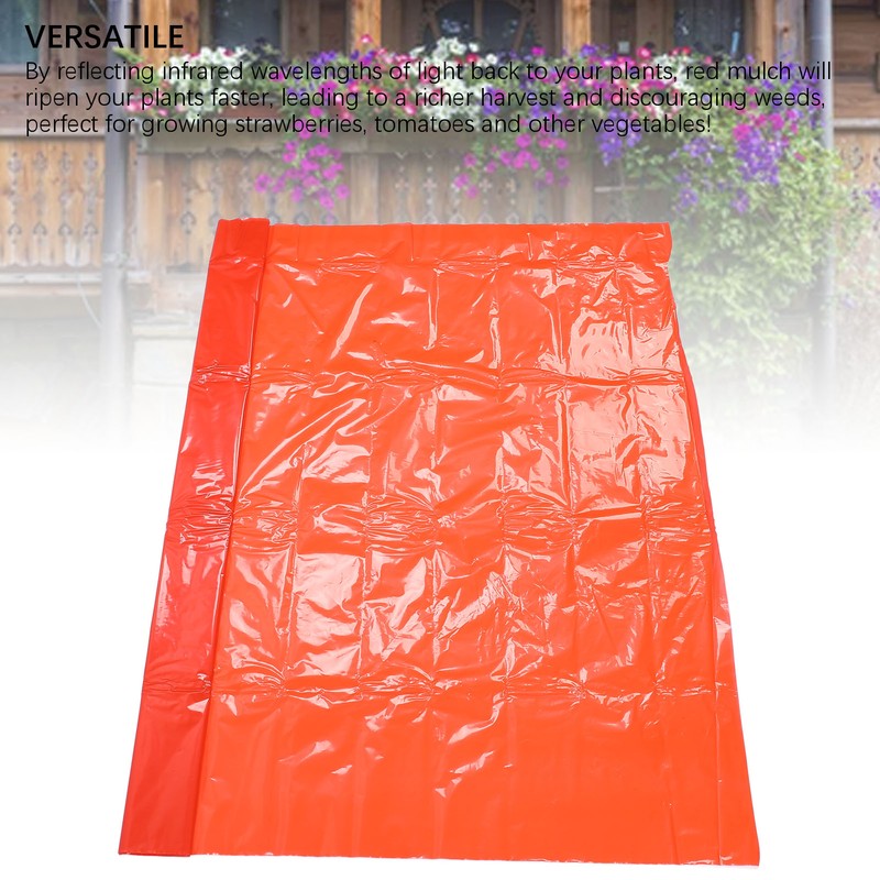 Red Mulch Professional Large Coverage Increases Harvest PE Garden Plastic