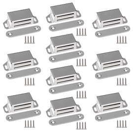 Magnetic Catch Stainless Steel Pack of 10 Door Magnets 6 kg Strong Magnetic Catch Cabinet Magnetic Door Closer Door Magnets Cabinet Magnets Furniture Magnets Magnet for Cabinet Door