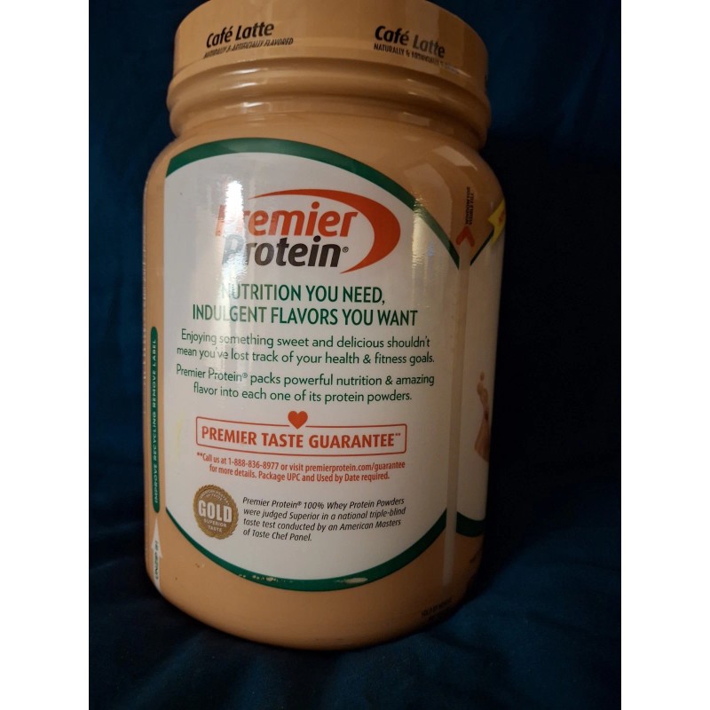 Premier Protein Powder Cafe Latte 30g Protein 100% Whey, 23.9