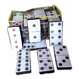 CASTILLO DIDÁCTICO Dominó Jumbo De Tela Color Negro/blanco, 28 Pzs. 32x15x7cms.