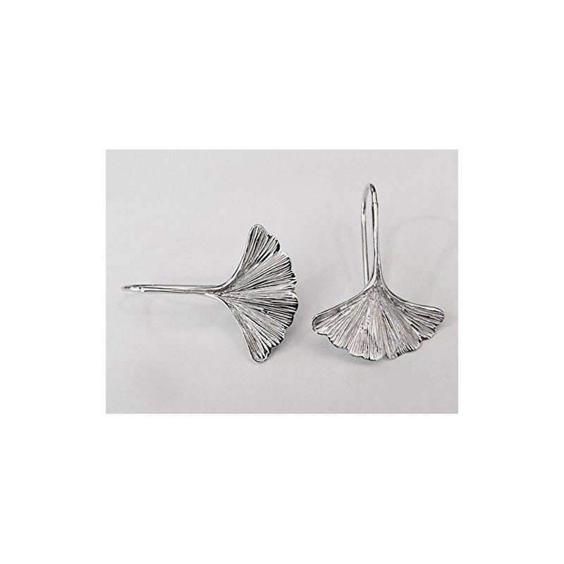 Sovats Ginkgo Leaf Earring For Women 925 Sterling Silver Rhodium