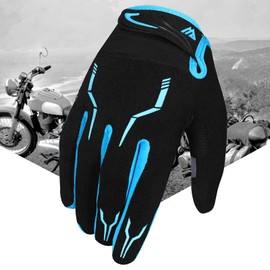 WESTWOOD FOX WFX Cycling Gloves Full Finger Mountain Bike Gloves Touchscreen MTB Gloves Padded Anti-Slip MTB Road Biking Sports Gloves for men and women (Blue, M)