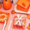 Whaline 50 Set Fall Thanksgiving Orange Small Charcuterie Boxes with