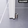 Wagner designer door stop, to screw in, brushed metal, thermoplastic
