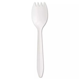 Boardwalk White Mediumweight Disposable Polypropylene Sporks (1000-Carton)