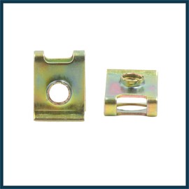 TUCKBOLD 20Pcs 5.8mm Hole Spring Metal Retainer Screw U-Type Clips Rivets 17 x 11 x 5mm Automotive Parts