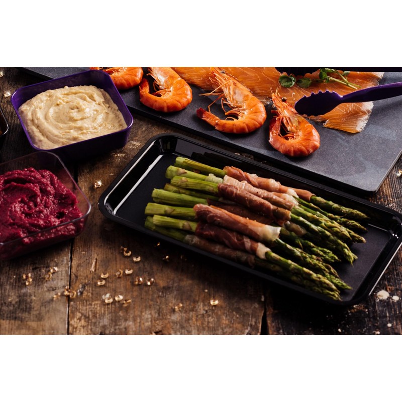 Harfield Individual Serving Food Platter Purple (Pack of 2) Reusable