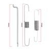 VGOL 3-Piece Set Gas Spring Speed Regulation Spring Gas Return
