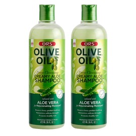 ORS Olive Oil Moisture Restore Creamy Aloe Shampoo Infused with Aleo Vera 12.5 Ounce (Pack of 2)