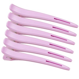 Hair Clips, 6pcs Professional Hair Clips for Styling Sectioning, Large Duck Bill Hair Clip for Women Girls, No Crease Anti-slip Hairdressing Clip for Long Short Thick Fine Hair, Light Purple