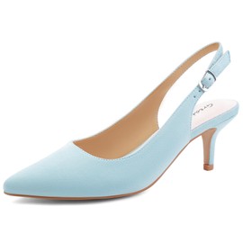Greatonu Summer Heels Light Blue/Faux Suede US Size 6.5