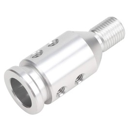 Automatic Gear Knob Adapter, Gear Shift Knob Adapter Thread, Gear Shifter Universal Car Gear Shift Knob Adapter for Gear Knob Without Thread 12 x 1.25(Silver)