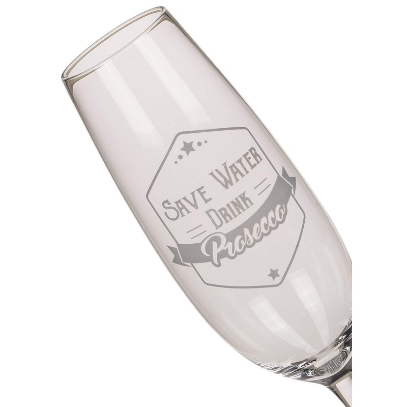 Out of the blue Prosecco Glass Save Water Drink Prosecco