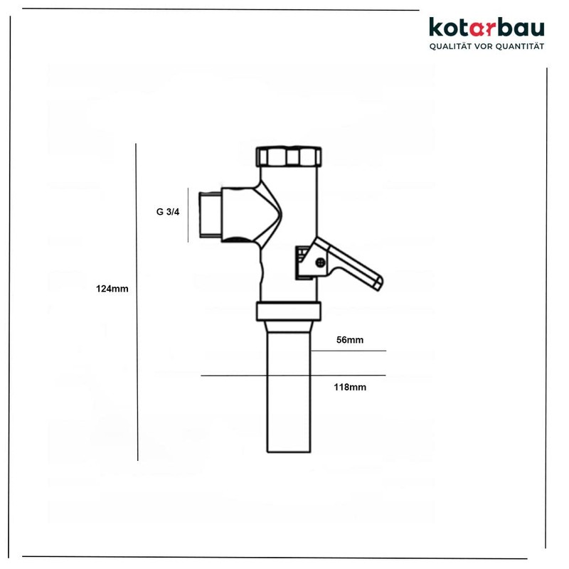 KOTARBAU® Toilet Flush Chrome 3/4 Inch Release Mechanical Tap Toilet