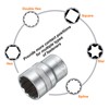 sourcing map 1/2" Drive by 21mm 12-Point Shallow Socket 38mm