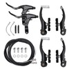 AXGSRV Complete Bike Brake Set Includes Callipers Levers Cables Black,