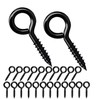 Qrity Pack of 10 Eyelet Screws 50 mm, Screw Ring,