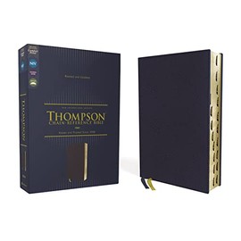 NIV, Thompson Chain-Reference Bible, Leathersoft, Navy, Thumb Indexed, Red Letter, Comfort Print
