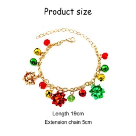 XIAGAW Christmas Bracelet, Christmas Bracelet Women, Christmas Bracelets for Women, Jewellery Christmas, Colourful Bracelets for Women, Christmas Decorations for Women and Girls