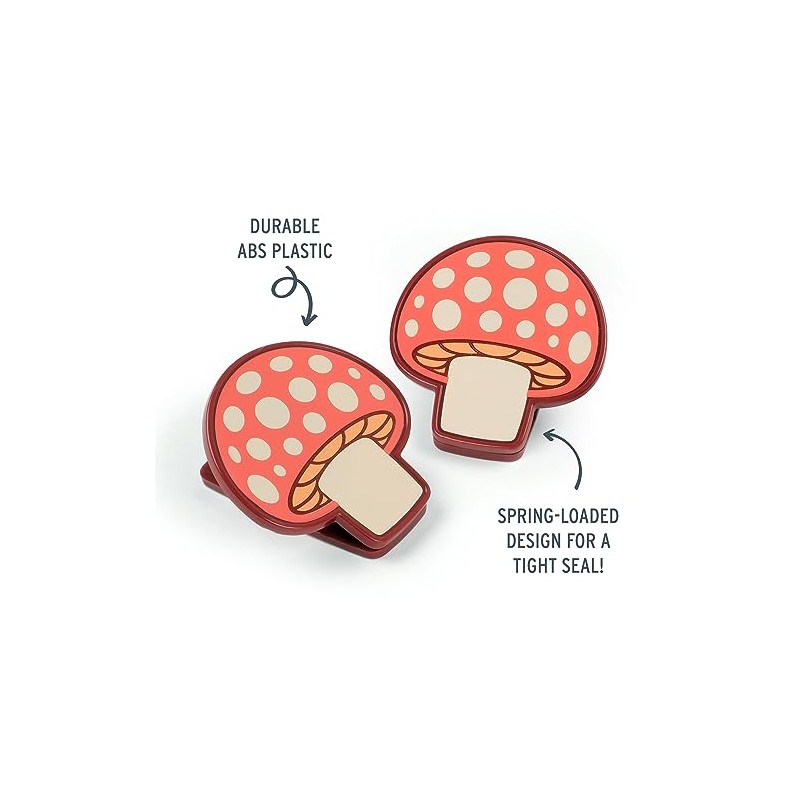 SHROOMATES, clips para bolsa de hongos, juego de 4