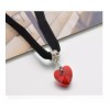 Launers Gargantilla Choker Terciopelo Negro Corazón De Cristal 4pzas