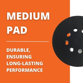 Fein 6" Medium Pad with Hook and Loop Attachment - Balanced for Smooth Finishing - Durable Backing for Quick Disc Change - 69908195049