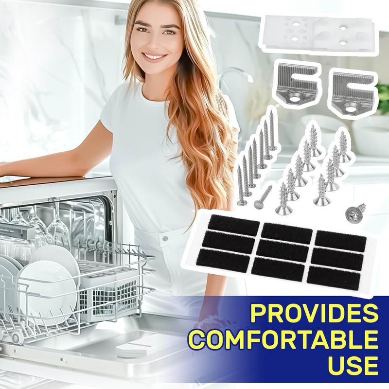 Built-In Dishwasher Door Fixing Kit to the Front Panel with