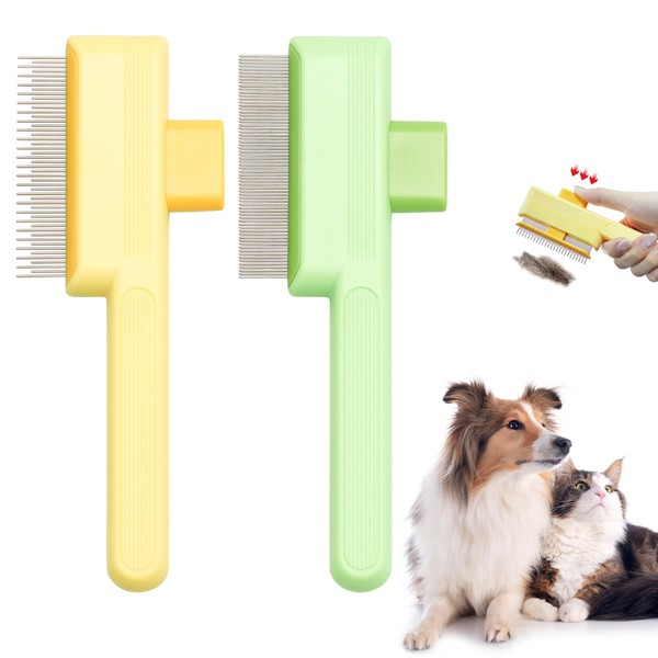 Flea Comb for Cats & Dogs Brush for Shedding Self