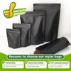 Durimoiy Matte Black Mylar Bags - 7.8x11.7 inches Large Sealable