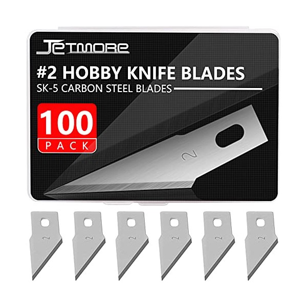 Craft Knife Blades 100 Pack #2 Knife Replacement Blades for