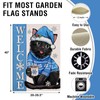 Artofy Welcome Winter Black Cat Large Decorative House Flag, Christmas