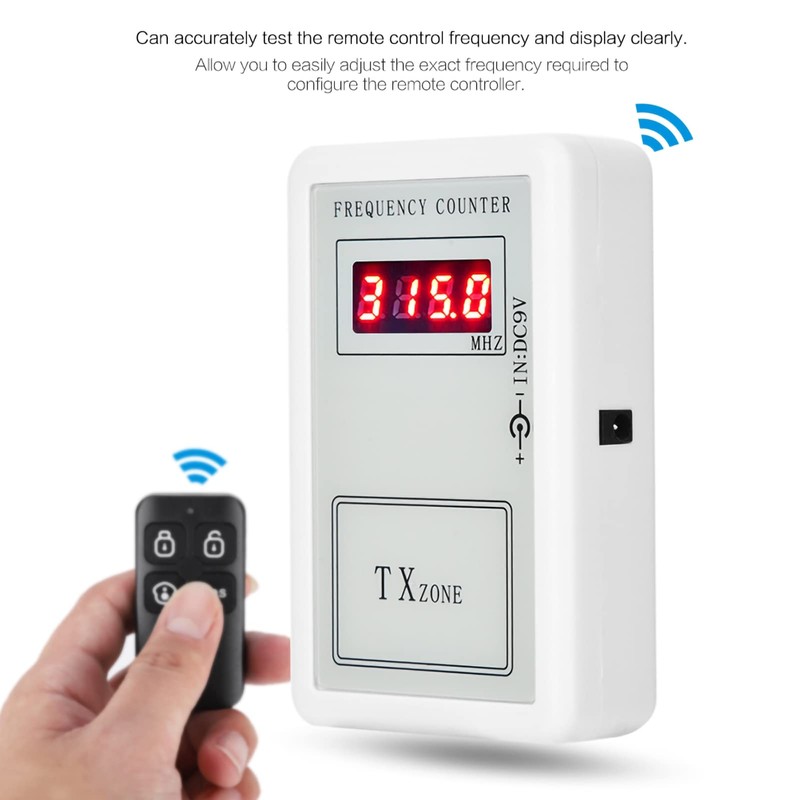 MUNEFE Handheld Digital Frequency Meter Counter, 250 to 450 MHZ