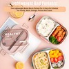Ausenzup Stainless Steel Lunch Box, Portable Bento Box for Adults,