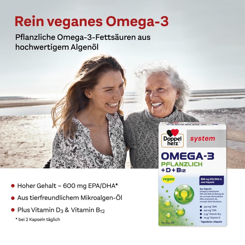 Doppelherz System Omega-3 Plant - Algae Oil - Vitamin D