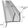 Clear Shower Door Sweep Seal with Drip Rail for 3/16"