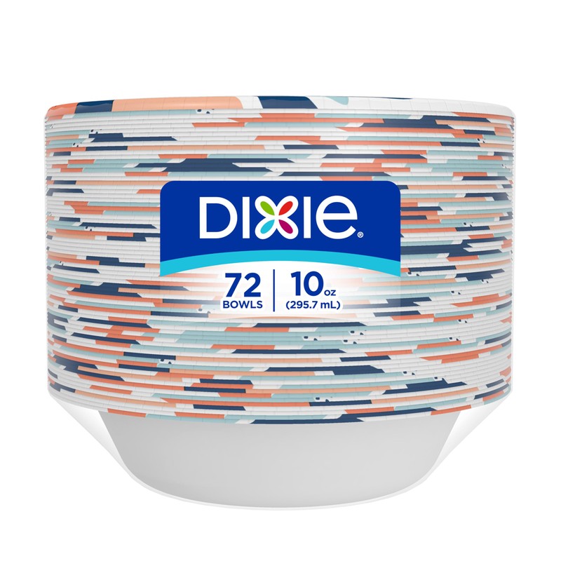 Dixie Dixie® 10 OUNCE PAPER BOWLS, 72 COUNT (Pack of