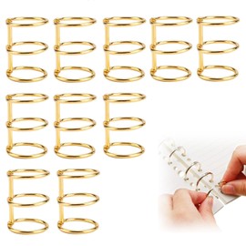 Ginhkok Loose Leaf Binder Rings, Set of 10, Hole Diameter 0.8 inch (20 mm) Binding, Vocabulary Book, Study Cards, DIY Recipes, Menu, DIY Desktop Calendar, Album Rings, Document Storage, Organization