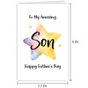 Supoeguk Sweet Star Father's Day Card for Son, Cute Fathers
